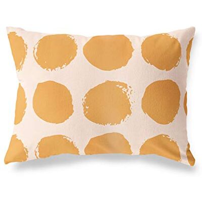 Bonamaison dekorativt kuddöverdrag, orange-Off vit prydnadskudde, heminredning örngott för vardagsrum, soffa, sovrum, storlek: 45 x 60 cm designad och tillverkad i Turkiet Bonamaison dekorativt kuddöverdrag, orange-Off vit prydnadskudde, heminredning örngott för vardagsrum, soffa, sovrum, storlek: 45 x 60 cm designad och tillverkad i Turkiet