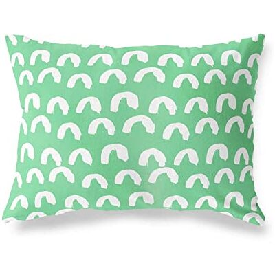Bonamaison dekorativt kuddöverdrag, bensin grön-vit prydnadskuddöverdrag, heminredning örngott för vardagsrum, soffa, sovrum, storlek: 45 x 60 cm designad och tillverkad i Turkiet Bonamaison dekorativt kuddöverdrag, bensin grön-vit prydnadskuddöverdrag, heminredning örngott för vardagsrum, soffa, sovrum, storlek: 45 x 60 cm designad och tillverkad i Turkiet
