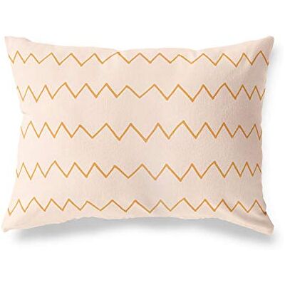 Bonamaison dekorativt kuddöverdrag, orange-Off vit prydnadskudde, heminredning örngott för vardagsrum, soffa, sovrum, storlek: 45 x 60 cm designad och tillverkad i Turkiet Bonamaison dekorativt kuddöverdrag, orange-Off vit prydnadskudde, heminredning örngott för vardagsrum, soffa, sovrum, storlek: 45 x 60 cm designad och tillverkad i Turkiet