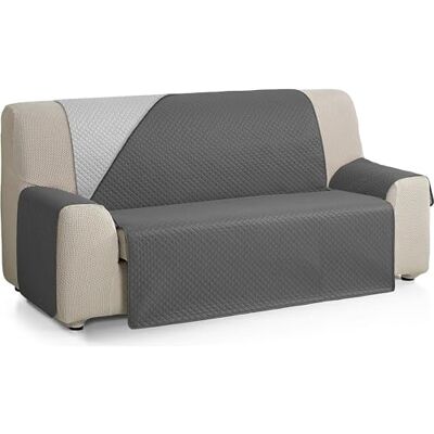 ECOMMERC3 Överdrag för 4-sits extra mjuk känsla soffa justerbart sofföverdrag med stoppning grå/antracit vändbart sofföverdrag ECOMMERC3 Överdrag för 4-sits extra mjuk känsla soffa justerbart sofföverdrag med stoppning grå/antracit vändbart sofföverdrag