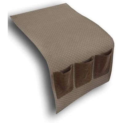 DRW Konstläder soffa sidohållare beige och brun 35 x 2 x 70 cm DRW Konstläder soffa sidohållare beige och brun 35 x 2 x 70 cm