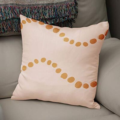 Bonamaison dekorativt kuddöverdrag orange, off-white prydnadskuddöverdrag, heminredning örngott för vardagsrum, soffa, sovrum, storlek: 50 x 50 cm – designad och tillverkad i Turkiet Bonamaison dekorativt kuddöverdrag orange, off-white prydnadskuddöverdrag, heminredning örngott för vardagsrum, soffa, sovrum, storlek: 50 x 50 cm – designad och tillverkad i Turkiet