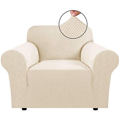 BellaHills Super stretch sofföverdrag sofföverdrag sofföverdrag möbelskydd för soffor/barn/husdjur formanpassad jacquard med elastisk botten, tjock mjuk halkfri (1-sits, naturlig) BellaHills Super stretch sofföverdrag sofföverdrag sofföverdrag möbelskydd för soffor/barn/husdjur formanpassad jacquard med elastisk botten, tjock mjuk halkfri (1-sits, naturlig)