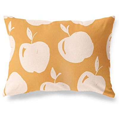 Bonamaison dekorativt kuddöverdrag, orange-Off vit prydnadskudde, heminredning örngott för vardagsrum, soffa, sovrum, storlek: 45 x 60 cm designad och tillverkad i Turkiet Bonamaison dekorativt kuddöverdrag, orange-Off vit prydnadskudde, heminredning örngott för vardagsrum, soffa, sovrum, storlek: 45 x 60 cm designad och tillverkad i Turkiet