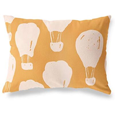 Bonamaison dekorativt kuddöverdrag, orange-Off vit prydnadskudde, heminredning örngott för vardagsrum, soffa, sovrum, storlek: 45 x 60 cm designad och tillverkad i Turkiet Bonamaison dekorativt kuddöverdrag, orange-Off vit prydnadskudde, heminredning örngott för vardagsrum, soffa, sovrum, storlek: 45 x 60 cm designad och tillverkad i Turkiet