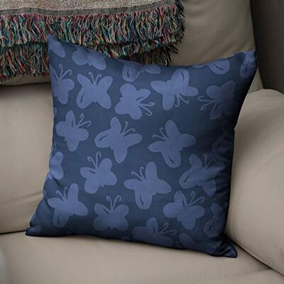 Bonamaison dekorativt kuddöverdrag blå, överdrag till prydnadskudde, heminredning kuddfodral för vardagsrum, soffa, sovrum, storlek: 43 x 43 cm – designad och tillverkad i Turkiet Bonamaison dekorativt kuddöverdrag blå, överdrag till prydnadskudde, heminredning kuddfodral för vardagsrum, soffa, sovrum, storlek: 43 x 43 cm – designad och tillverkad i Turkiet