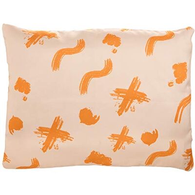 Bonamaison dekorativt kuddöverdrag, orange-Off vit prydnadskudde, heminredning örngott för vardagsrum, soffa, sovrum, storlek: 45 x 60 cm designad och tillverkad i Turkiet Bonamaison dekorativt kuddöverdrag, orange-Off vit prydnadskudde, heminredning örngott för vardagsrum, soffa, sovrum, storlek: 45 x 60 cm designad och tillverkad i Turkiet