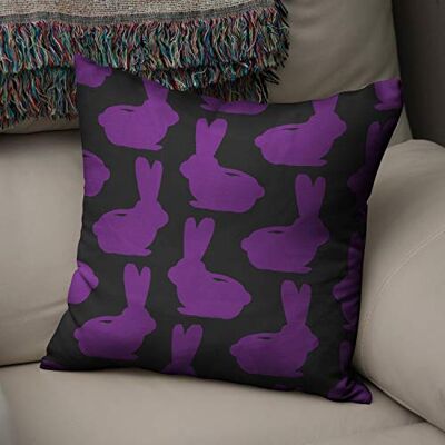 Bonamaison dekorativt kuddöverdrag lila och svart, prydnadskuddöverdrag, heminredning örngott för vardagsrum, soffa, sovrum, storlek: 43 x 43 cm Designad och tillverkad i Turkiet Bonamaison dekorativt kuddöverdrag lila och svart, prydnadskuddöverdrag, heminredning örngott för vardagsrum, soffa, sovrum, storlek: 43 x 43 cm Designad och tillverkad i Turkiet