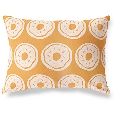 Bonamaison dekorativt kuddöverdrag, orange-Off vit prydnadskudde, heminredning örngott för vardagsrum, soffa, sovrum, storlek: 45 x 60 cm designad och tillverkad i Turkiet Bonamaison dekorativt kuddöverdrag, orange-Off vit prydnadskudde, heminredning örngott för vardagsrum, soffa, sovrum, storlek: 45 x 60 cm designad och tillverkad i Turkiet