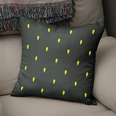 Bonamaison dekorativt kuddöverdrag neon gul & rök, prydnadskuddöverdrag, heminredning örngott för vardagsrum, soffa, sovrum, storlek: 43 x 43 cm designad och tillverkad i Turkiet Bonamaison dekorativt kuddöverdrag neon gul & rök, prydnadskuddöverdrag, heminredning örngott för vardagsrum, soffa, sovrum, storlek: 43 x 43 cm designad och tillverkad i Turkiet