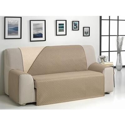 ECOMMERC3 Överdrag för 3-sits soffa XL extra mjuk känsla justerbart sofföverdrag med vaddering beige/akvamarin Reversbile sofföverdrag ECOMMERC3 Överdrag för 3-sits soffa XL extra mjuk känsla justerbart sofföverdrag med vaddering beige/akvamarin Reversbile sofföverdrag