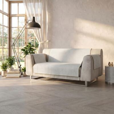 Italian Bed Linen COMFORT halkfritt sofföverdrag tillverkat i Italien, kräm, 2-sits maxi Italian Bed Linen COMFORT halkfritt sofföverdrag tillverkat i Italien, kräm, 2-sits maxi