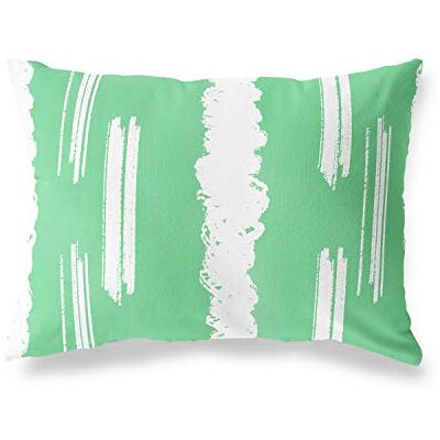 Bonamaison dekorativt kuddöverdrag, bensin grön-vit prydnadskuddöverdrag, heminredning örngott för vardagsrum, soffa, sovrum, storlek: 45 x 60 cm designad och tillverkad i Turkiet Bonamaison dekorativt kuddöverdrag, bensin grön-vit prydnadskuddöverdrag, heminredning örngott för vardagsrum, soffa, sovrum, storlek: 45 x 60 cm designad och tillverkad i Turkiet