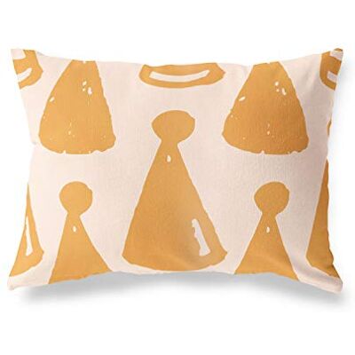 Bonamaison dekorativt kuddöverdrag, orange-Off vit prydnadskudde, heminredning örngott för vardagsrum, soffa, sovrum, storlek: 45 x 60 cm designad och tillverkad i Turkiet Bonamaison dekorativt kuddöverdrag, orange-Off vit prydnadskudde, heminredning örngott för vardagsrum, soffa, sovrum, storlek: 45 x 60 cm designad och tillverkad i Turkiet