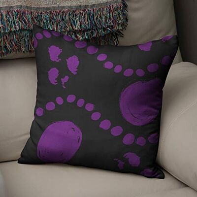 Bonamaison dekorativt kuddöverdrag lila och svart, prydnadskuddöverdrag, heminredning örngott för vardagsrum, soffa, sovrum, storlek: 43 x 43 cm Designad och tillverkad i Turkiet Bonamaison dekorativt kuddöverdrag lila och svart, prydnadskuddöverdrag, heminredning örngott för vardagsrum, soffa, sovrum, storlek: 43 x 43 cm Designad och tillverkad i Turkiet