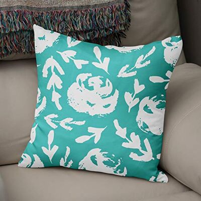 Bonamaison dekorativt kuddöverdrag turkos och vit, prydnadskuddöverdrag, heminredning örngott för vardagsrum, soffa, sovrum, storlek: 43 x 43 cm designad och tillverkad i Turkiet Bonamaison dekorativt kuddöverdrag turkos och vit, prydnadskuddöverdrag, heminredning örngott för vardagsrum, soffa, sovrum, storlek: 43 x 43 cm designad och tillverkad i Turkiet