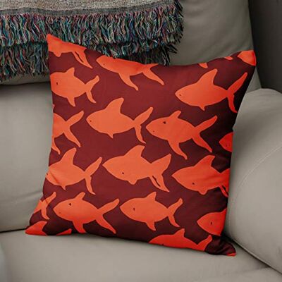 Bonamaison dekorativt kuddöverdrag orange & bordeux, prydnadskuddöverdrag, heminredning örngott för vardagsrum, soffa, sovrum, storlek: 43 x 43 cm – designad och tillverkad i Turkiet Bonamaison dekorativt kuddöverdrag orange & bordeux, prydnadskuddöverdrag, heminredning örngott för vardagsrum, soffa, sovrum, storlek: 43 x 43 cm – designad och tillverkad i Turkiet