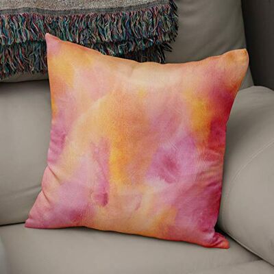 Bonamaison dekorativt kuddöverdrag akvarelltema, prydnadskuddöverdrag, heminredning örngott för vardagsrum, soffa, sovrum, storlek: 43 x 43 cm – designad och tillverkad i Turkiet Bonamaison dekorativt kuddöverdrag akvarelltema, prydnadskuddöverdrag, heminredning örngott för vardagsrum, soffa, sovrum, storlek: 43 x 43 cm – designad och tillverkad i Turkiet
