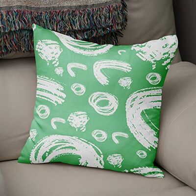 Bonamaison dekorativt kuddöverdrag bensingrönt och vitt, prydnadskuddöverdrag, heminredning örngott för vardagsrum, soffa, sovrum, storlek: 43 x 43 cm designad och tillverkad i Turkiet Bonamaison dekorativt kuddöverdrag bensingrönt och vitt, prydnadskuddöverdrag, heminredning örngott för vardagsrum, soffa, sovrum, storlek: 43 x 43 cm designad och tillverkad i Turkiet