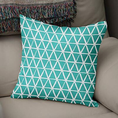 Bonamaison dekorativt kuddöverdrag turkos och vit, prydnadskuddöverdrag, heminredning örngott för vardagsrum, soffa, sovrum, storlek: 43 x 43 cm designad och tillverkad i Turkiet Bonamaison dekorativt kuddöverdrag turkos och vit, prydnadskuddöverdrag, heminredning örngott för vardagsrum, soffa, sovrum, storlek: 43 x 43 cm designad och tillverkad i Turkiet