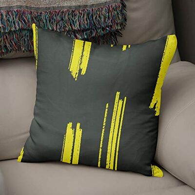 Bonamaison dekorativt kuddöverdrag neon gul & rök, prydnadskuddöverdrag, heminredning örngott för vardagsrum, soffa, sovrum, storlek: 43 x 43 cm designad och tillverkad i Turkiet Bonamaison dekorativt kuddöverdrag neon gul & rök, prydnadskuddöverdrag, heminredning örngott för vardagsrum, soffa, sovrum, storlek: 43 x 43 cm designad och tillverkad i Turkiet