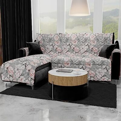 PETTI Artigiani Italiani Angolare sofföverdrag med halvön till höger och vänster, Salvadivano med halvö, 3-sits soffa halvön blommig 17 02, 100% Tillverkad i Italien PETTI Artigiani Italiani Angolare sofföverdrag med halvön till höger och vänster, Salvadivano med halvö, 3-sits soffa halvön blommig 17 02, 100% Tillverkad i Italien