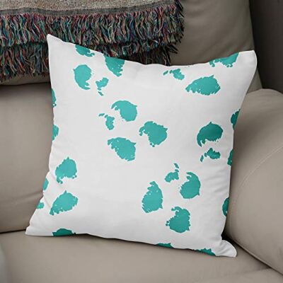 Bonamaison dekorativt kuddöverdrag turkos och vit, prydnadskuddöverdrag, heminredning örngott för vardagsrum, soffa, sovrum, storlek: 43 x 43 cm designad och tillverkad i Turkiet Bonamaison dekorativt kuddöverdrag turkos och vit, prydnadskuddöverdrag, heminredning örngott för vardagsrum, soffa, sovrum, storlek: 43 x 43 cm designad och tillverkad i Turkiet