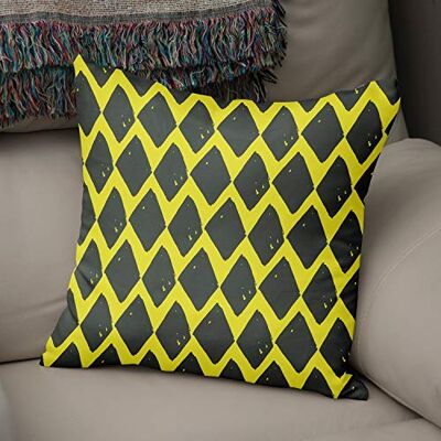 Bonamaison dekorativt kuddöverdrag neon gul & rök, prydnadskuddöverdrag, heminredning örngott för vardagsrum, soffa, sovrum, storlek: 43 x 43 cm designad och tillverkad i Turkiet Bonamaison dekorativt kuddöverdrag neon gul & rök, prydnadskuddöverdrag, heminredning örngott för vardagsrum, soffa, sovrum, storlek: 43 x 43 cm designad och tillverkad i Turkiet