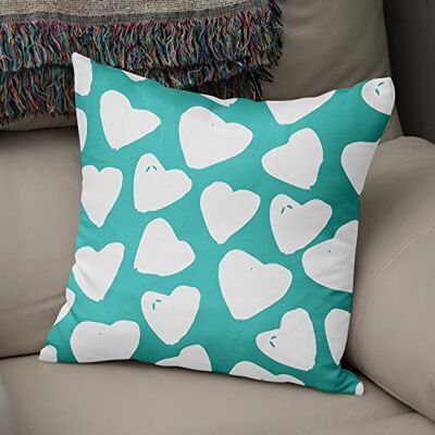 Bonamaison dekorativt kuddöverdrag turkos och vit, prydnadskuddöverdrag, heminredning örngott för vardagsrum, soffa, sovrum, storlek: 43 x 43 cm designad och tillverkad i Turkiet Bonamaison dekorativt kuddöverdrag turkos och vit, prydnadskuddöverdrag, heminredning örngott för vardagsrum, soffa, sovrum, storlek: 43 x 43 cm designad och tillverkad i Turkiet