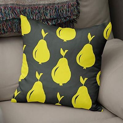 Bonamaison dekorativt kuddöverdrag neon gul & rök, prydnadskuddöverdrag, heminredning örngott för vardagsrum, soffa, sovrum, storlek: 43 x 43 cm designad och tillverkad i Turkiet Bonamaison dekorativt kuddöverdrag neon gul & rök, prydnadskuddöverdrag, heminredning örngott för vardagsrum, soffa, sovrum, storlek: 43 x 43 cm designad och tillverkad i Turkiet
