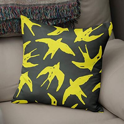 Bonamaison dekorativt kuddöverdrag neon gul & rök, prydnadskuddöverdrag, heminredning örngott för vardagsrum, soffa, sovrum, storlek: 43 x 43 cm designad och tillverkad i Turkiet Bonamaison dekorativt kuddöverdrag neon gul & rök, prydnadskuddöverdrag, heminredning örngott för vardagsrum, soffa, sovrum, storlek: 43 x 43 cm designad och tillverkad i Turkiet