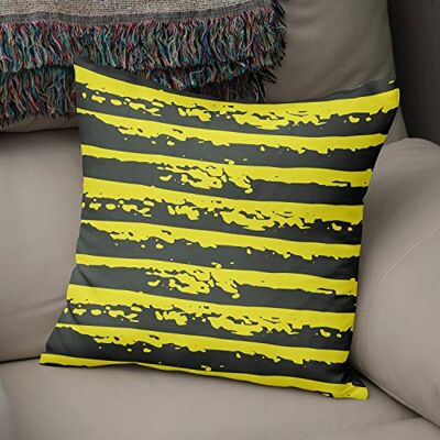 Bonamaison dekorativt kuddöverdrag neon gul & rök, prydnadskuddöverdrag, heminredning örngott för vardagsrum, soffa, sovrum, storlek: 43 x 43 cm designad och tillverkad i Turkiet Bonamaison dekorativt kuddöverdrag neon gul & rök, prydnadskuddöverdrag, heminredning örngott för vardagsrum, soffa, sovrum, storlek: 43 x 43 cm designad och tillverkad i Turkiet
