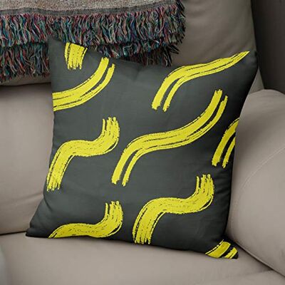 Bonamaison dekorativt kuddöverdrag neon gul & rök, prydnadskuddöverdrag, heminredning örngott för vardagsrum, soffa, sovrum, storlek: 43 x 43 cm designad och tillverkad i Turkiet Bonamaison dekorativt kuddöverdrag neon gul & rök, prydnadskuddöverdrag, heminredning örngott för vardagsrum, soffa, sovrum, storlek: 43 x 43 cm designad och tillverkad i Turkiet
