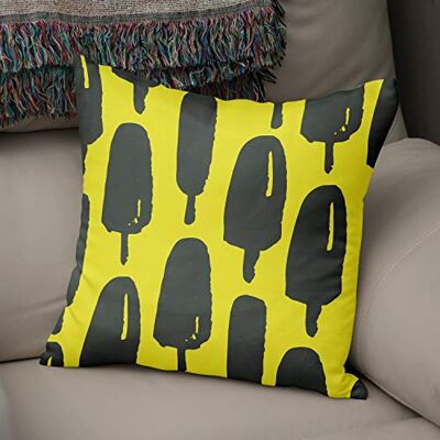 Bonamaison dekorativt kuddöverdrag neon gul & rök, prydnadskuddöverdrag, heminredning örngott för vardagsrum, soffa, sovrum, storlek: 43 x 43 cm designad och tillverkad i Turkiet Bonamaison dekorativt kuddöverdrag neon gul & rök, prydnadskuddöverdrag, heminredning örngott för vardagsrum, soffa, sovrum, storlek: 43 x 43 cm designad och tillverkad i Turkiet