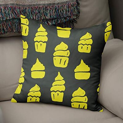 Bonamaison dekorativt kuddöverdrag neon gul & rök, prydnadskuddöverdrag, heminredning örngott för vardagsrum, soffa, sovrum, storlek: 43 x 43 cm designad och tillverkad i Turkiet Bonamaison dekorativt kuddöverdrag neon gul & rök, prydnadskuddöverdrag, heminredning örngott för vardagsrum, soffa, sovrum, storlek: 43 x 43 cm designad och tillverkad i Turkiet
