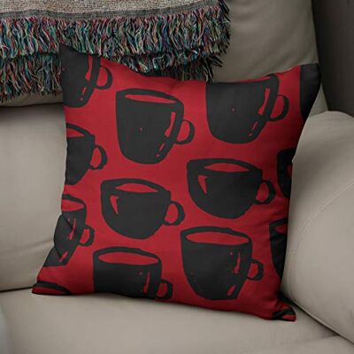 Bonamaison dekorativt kuddöverdrag röd & svart, prydnadskuddöverdrag, heminredning örngott för vardagsrum, soffa, sovrum, storlek: 43 x 43 cm – designad och tillverkad i Turkiet Bonamaison dekorativt kuddöverdrag röd & svart, prydnadskuddöverdrag, heminredning örngott för vardagsrum, soffa, sovrum, storlek: 43 x 43 cm – designad och tillverkad i Turkiet