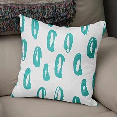 Bonamaison dekorativt kuddöverdrag turkos och vit, prydnadskuddöverdrag, heminredning örngott för vardagsrum, soffa, sovrum, storlek: 43 x 43 cm designad och tillverkad i Turkiet Bonamaison dekorativt kuddöverdrag turkos och vit, prydnadskuddöverdrag, heminredning örngott för vardagsrum, soffa, sovrum, storlek: 43 x 43 cm designad och tillverkad i Turkiet