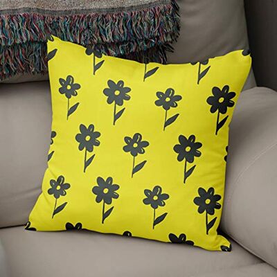 Bonamaison dekorativt kuddöverdrag neon gul & rök, prydnadskuddöverdrag, heminredning örngott för vardagsrum, soffa, sovrum, storlek: 43 x 43 cm designad och tillverkad i Turkiet Bonamaison dekorativt kuddöverdrag neon gul & rök, prydnadskuddöverdrag, heminredning örngott för vardagsrum, soffa, sovrum, storlek: 43 x 43 cm designad och tillverkad i Turkiet