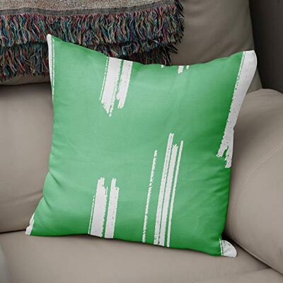 Bonamaison dekorativt kuddöverdrag bensingrönt och vitt, prydnadskuddöverdrag, heminredning örngott för vardagsrum, soffa, sovrum, storlek: 43 x 43 cm designad och tillverkad i Turkiet Bonamaison dekorativt kuddöverdrag bensingrönt och vitt, prydnadskuddöverdrag, heminredning örngott för vardagsrum, soffa, sovrum, storlek: 43 x 43 cm designad och tillverkad i Turkiet
