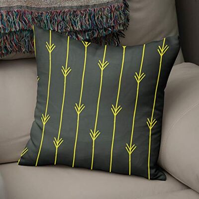 Bonamaison dekorativt kuddöverdrag neon gul & rök, prydnadskuddöverdrag, heminredning örngott för vardagsrum, soffa, sovrum, storlek: 43 x 43 cm designad och tillverkad i Turkiet Bonamaison dekorativt kuddöverdrag neon gul & rök, prydnadskuddöverdrag, heminredning örngott för vardagsrum, soffa, sovrum, storlek: 43 x 43 cm designad och tillverkad i Turkiet