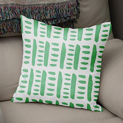 Bonamaison dekorativt kuddöverdrag bensingrönt och vitt, prydnadskuddöverdrag, heminredning örngott för vardagsrum, soffa, sovrum, storlek: 43 x 43 cm designad och tillverkad i Turkiet Bonamaison dekorativt kuddöverdrag bensingrönt och vitt, prydnadskuddöverdrag, heminredning örngott för vardagsrum, soffa, sovrum, storlek: 43 x 43 cm designad och tillverkad i Turkiet