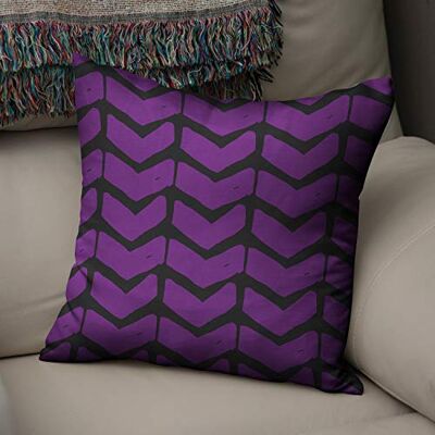 Bonamaison dekorativt kuddöverdrag lila och svart, prydnadskuddöverdrag, heminredning örngott för vardagsrum, soffa, sovrum, storlek: 43 x 43 cm Designad och tillverkad i Turkiet Bonamaison dekorativt kuddöverdrag lila och svart, prydnadskuddöverdrag, heminredning örngott för vardagsrum, soffa, sovrum, storlek: 43 x 43 cm Designad och tillverkad i Turkiet
