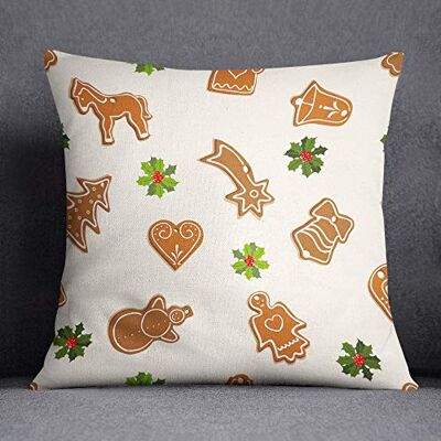 Questo Casa Julgransörngott med osynlig dragkedja, dekorativt kuddfodral, heminredning, för soffa, kafé, storlek: 45 x 45 cm – designad och tillverkad i Turkiet Questo Casa Julgransörngott med osynlig dragkedja, dekorativt kuddfodral, heminredning, för soffa, kafé, storlek: 45 x 45 cm – designad och tillverkad i Turkiet