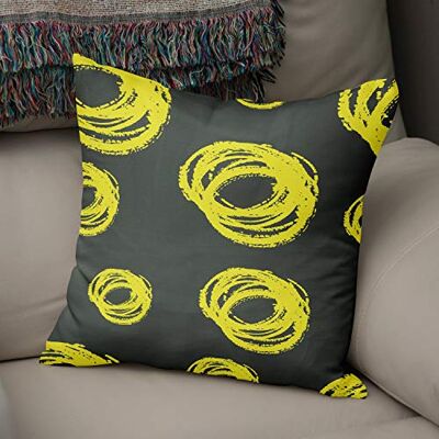 Bonamaison dekorativt kuddöverdrag neon gul & rök, prydnadskuddöverdrag, heminredning örngott för vardagsrum, soffa, sovrum, storlek: 43 x 43 cm designad och tillverkad i Turkiet Bonamaison dekorativt kuddöverdrag neon gul & rök, prydnadskuddöverdrag, heminredning örngott för vardagsrum, soffa, sovrum, storlek: 43 x 43 cm designad och tillverkad i Turkiet