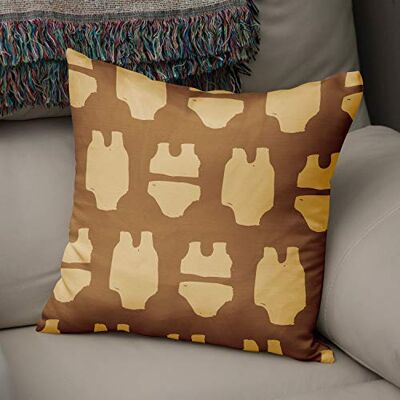 Bonamaison dekorativt kuddöverdrag bruna toner, kuddöverdrag för prydnadskudde, heminredning kuddfodral för vardagsrum, soffa, sovrum, storlek: 43 x 43 cm – designad och tillverkad i Turkiet Bonamaison dekorativt kuddöverdrag bruna toner, kuddöverdrag för prydnadskudde, heminredning kuddfodral för vardagsrum, soffa, sovrum, storlek: 43 x 43 cm – designad och tillverkad i Turkiet