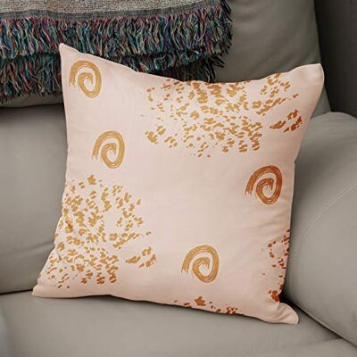 Bonamaison dekorativt kuddöverdrag orange och vitt, överdrag till prydnadskudde, heminredning kuddfodral för vardagsrum, soffa, sovrum, storlek: 43 x 43 cm designad och tillverkad i Turkiet Bonamaison dekorativt kuddöverdrag orange och vitt, överdrag till prydnadskudde, heminredning kuddfodral för vardagsrum, soffa, sovrum, storlek: 43 x 43 cm designad och tillverkad i Turkiet