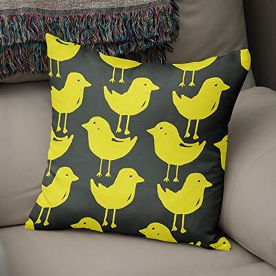 Bonamaison dekorativt kuddöverdrag neon gul & rök, prydnadskuddöverdrag, heminredning örngott för vardagsrum, soffa, sovrum, storlek: 43 x 43 cm designad och tillverkad i Turkiet Bonamaison dekorativt kuddöverdrag neon gul & rök, prydnadskuddöverdrag, heminredning örngott för vardagsrum, soffa, sovrum, storlek: 43 x 43 cm designad och tillverkad i Turkiet