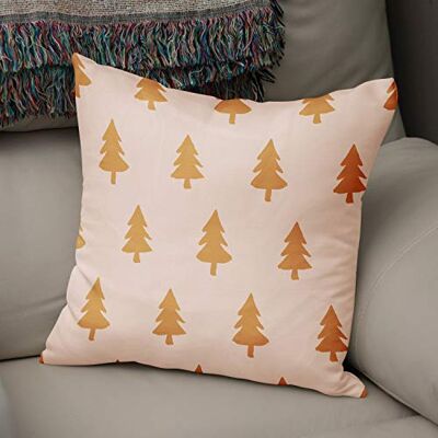 Bonamaison dekorativt kuddöverdrag orange och vitt, överdrag till prydnadskudde, heminredning kuddfodral för vardagsrum, soffa, sovrum, storlek: 43 x 43 cm designad och tillverkad i Turkiet Bonamaison dekorativt kuddöverdrag orange och vitt, överdrag till prydnadskudde, heminredning kuddfodral för vardagsrum, soffa, sovrum, storlek: 43 x 43 cm designad och tillverkad i Turkiet