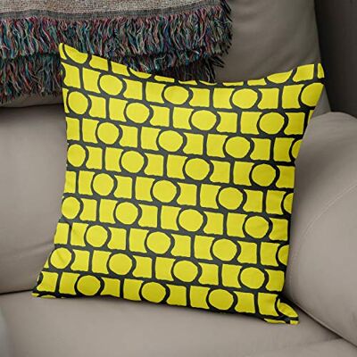 Bonamaison dekorativt kuddöverdrag neon gul & rök, prydnadskuddöverdrag, heminredning örngott för vardagsrum, soffa, sovrum, storlek: 43 x 43 cm designad och tillverkad i Turkiet Bonamaison dekorativt kuddöverdrag neon gul & rök, prydnadskuddöverdrag, heminredning örngott för vardagsrum, soffa, sovrum, storlek: 43 x 43 cm designad och tillverkad i Turkiet