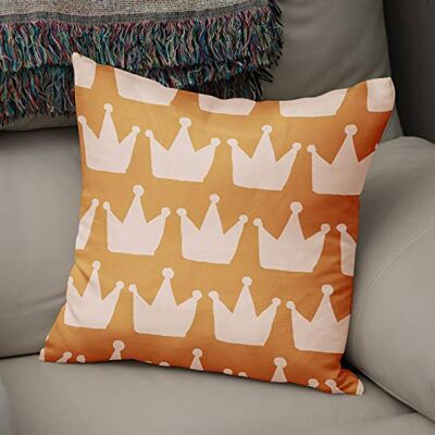 Bonamaison dekorativt kuddöverdrag orange och vitt, överdrag till prydnadskudde, heminredning kuddfodral för vardagsrum, soffa, sovrum, storlek: 43 x 43 cm designad och tillverkad i Turkiet Bonamaison dekorativt kuddöverdrag orange och vitt, överdrag till prydnadskudde, heminredning kuddfodral för vardagsrum, soffa, sovrum, storlek: 43 x 43 cm designad och tillverkad i Turkiet